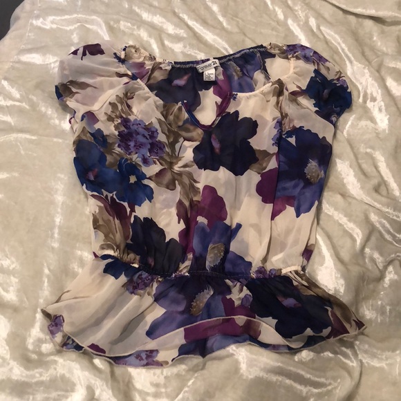 Floral chiffon top - Picture 1 of 3